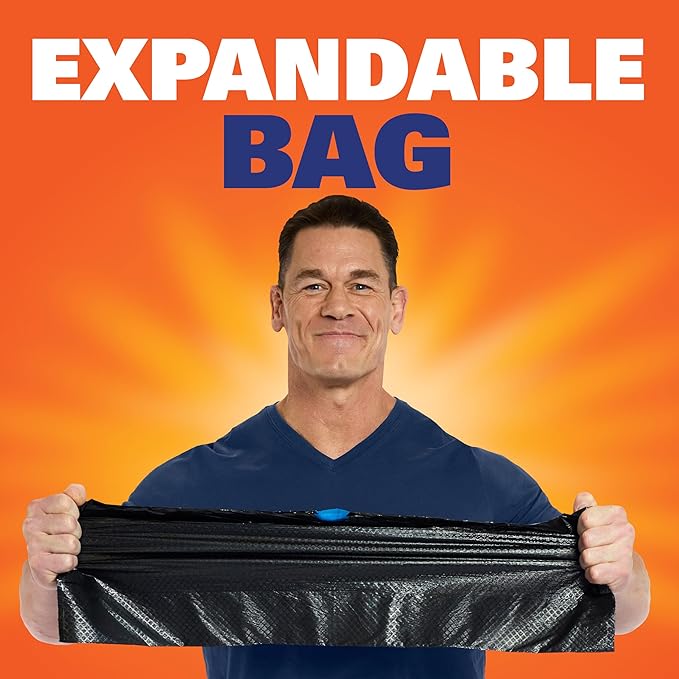 Hefty Ultra Strong 30 Gallon Trash Bags, Large Trash Bags 30 Gallon Size, Multipurpose, Break Resistant Drawstring Closure, Resists Leaks, Punctures, and Tears, Black, Fabuloso Scent, 50 Bags