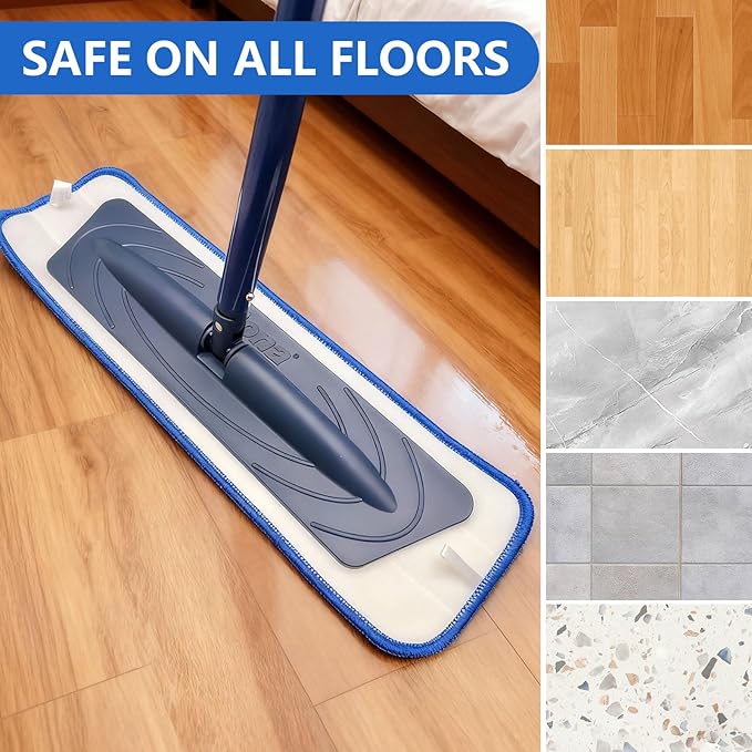 15 PCS Microfiber Replacement Pads for Bona Mop, Washable Microfiber Cleaning Mop Pads for Hardwood & Hard Surface Floors 18.3X 5 Inch