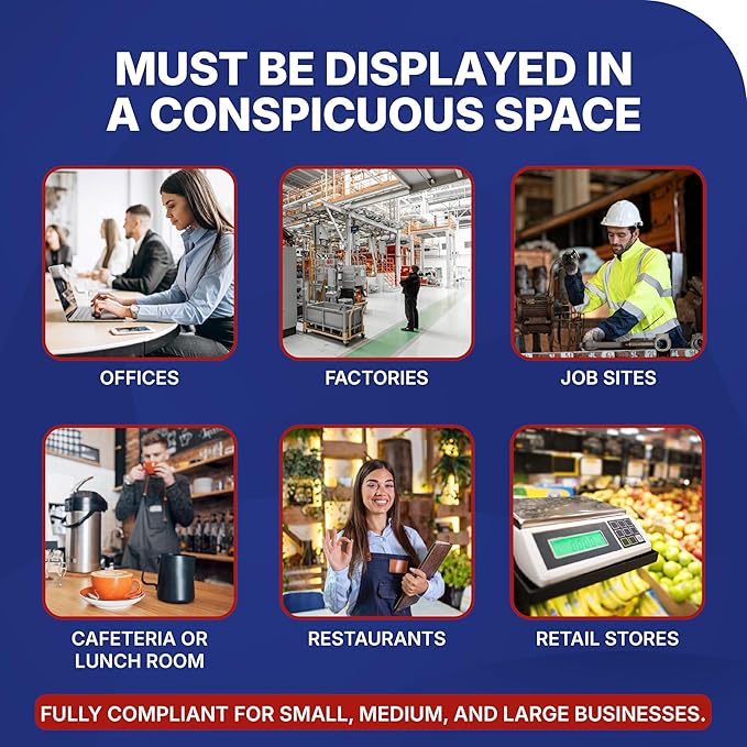 2026 Pennsylvania State and Federal Labor Laws Poster - English Spanish Combo - OSHA Workplace Compliant - Mandatory Regulations Posting for Employees - All-In- One Required Compliance Posting 17" x 40" - Laminated (English & Spanish Combo)