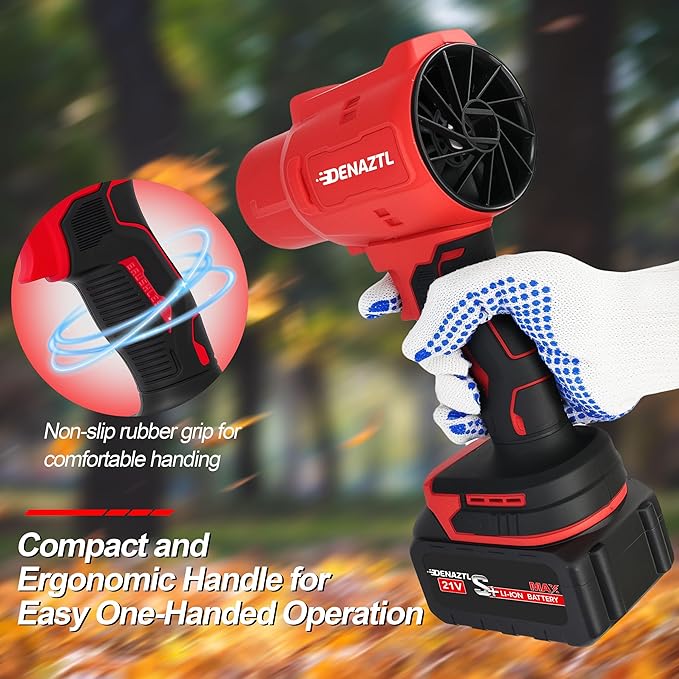 Cordless Leaf Blower - 800000RPM Electric Blower with 4.0Ah Battery Powered - Lightweight Handheld Leaf Blower for Lawn Care, Yard, Patio Blowing Leavs Dust, Sideway Cleaning