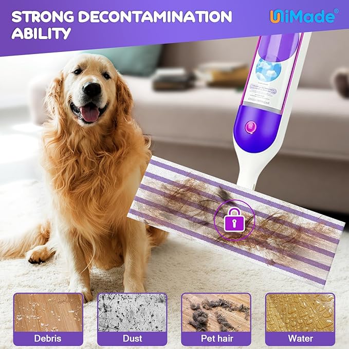 48 Pack Mop Pads Compatible with Swiffer Powermop, Washable Microfiber Pads Replacement for 13 ''-14.5 '' Mops - PowerMops Refills for Most Floor Types