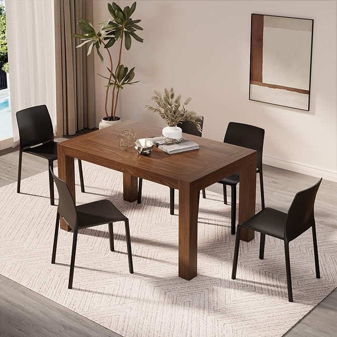 Mobili Fiver, Iacopo Extendable Dining Table, 55.1(86.6) x35.4 in, Walnut, Made in Italy