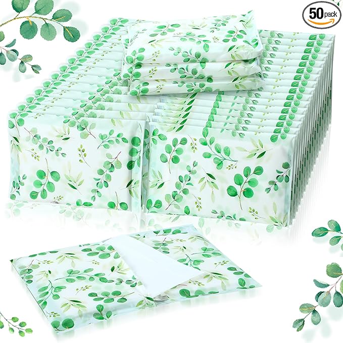 Geyee 50 Packs Facial Tissue Travel Packs Disposable Pocket Tissues for Wedding Guest Travel School Purse Home Supplies, 500 Sheets 3 Ply(Leaves)