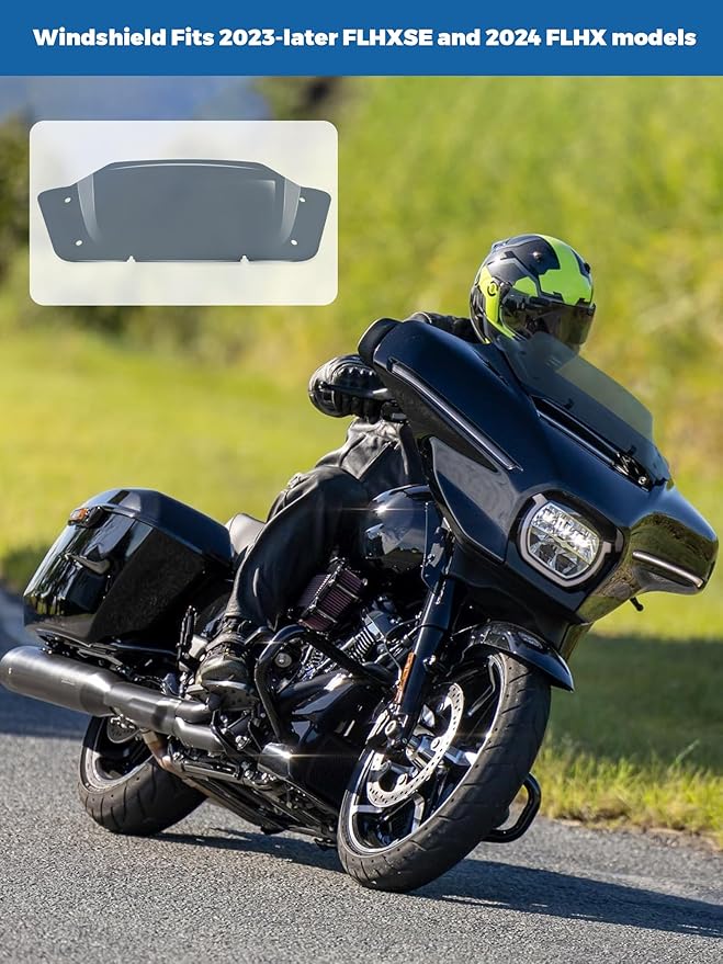 5" Windshield Windscreen Compatible for Harley Davidson CVO Street Glide FLHXSE Street Glide FLHX 2023 2024-Later (Vertical 5", Horizontal 7")