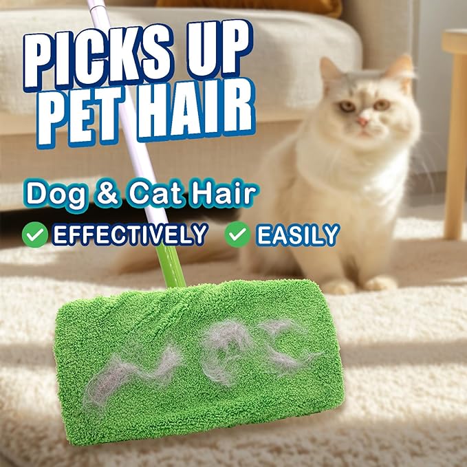 Reusable Mop Pads Compatible with Swiffer Sweeper Mop, Washable Wet Mop Pads Refills, Dry Sweeping Cloths, Microfiber Mops for Floor Cleaning -8 Pack