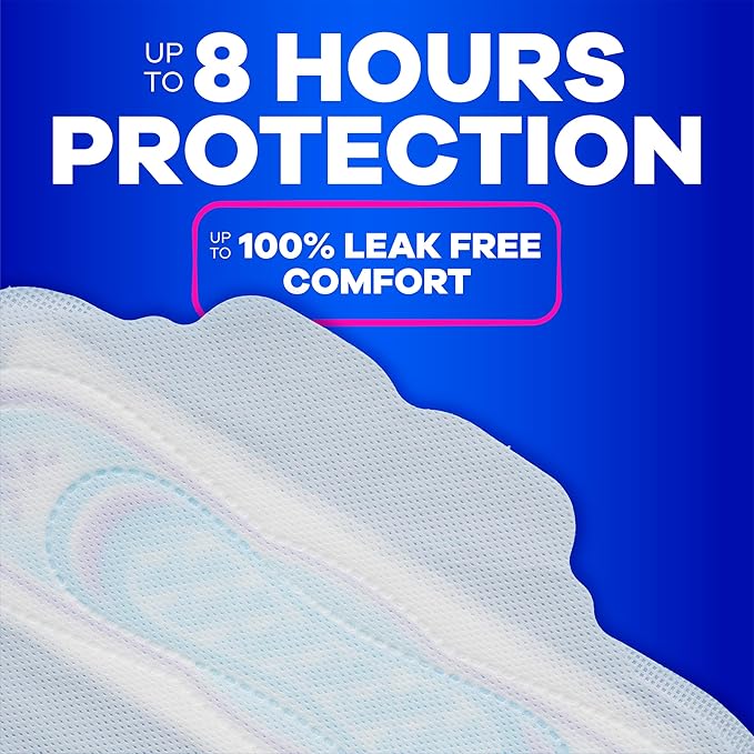 Always Ultra Thin Pads with Wings, Size 2, Long Super, 126 Count (3 Packs of 42)