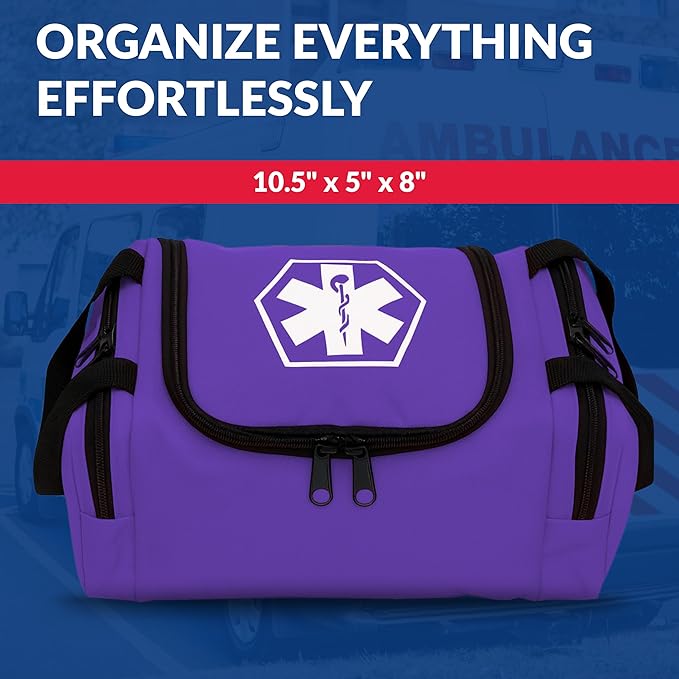 Dixie EMS Dixigear Empty First Responder II Bag 10.5" x 5" x 8" – Purple