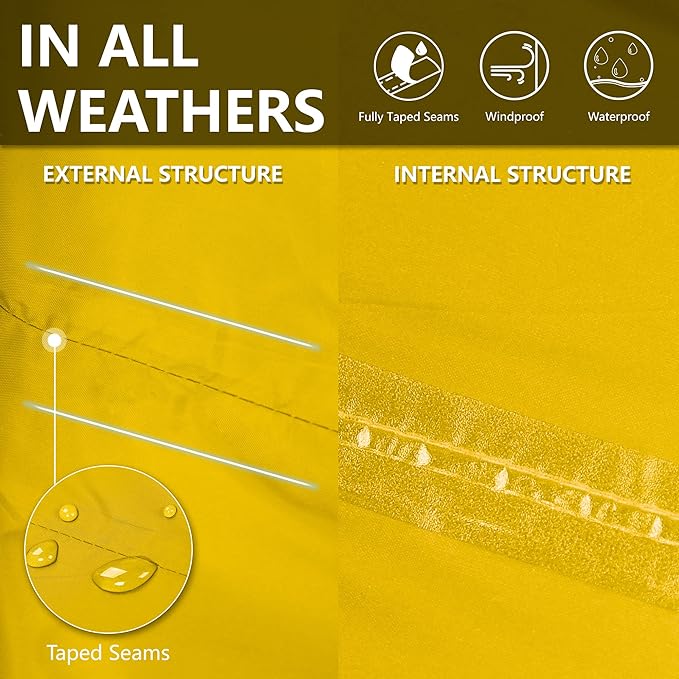 33,000ft Men's Rain Pants, Waterproof Rain Over Pants, Windproof Outdoor Pants for Hiking, Fishing