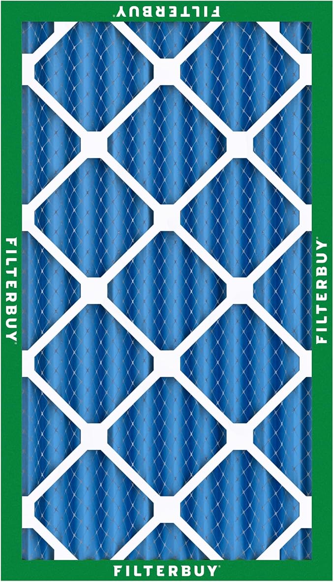 Filterbuy 20x30x4 Air Filter MERV 13 Optimal Smoke & Allergy Defense (12-Pack), Electrostatic Pleated HVAC AC Furnace Filters Replacement, Made in USA (Actual Size: 19.50 x 29.50 x 3.63)