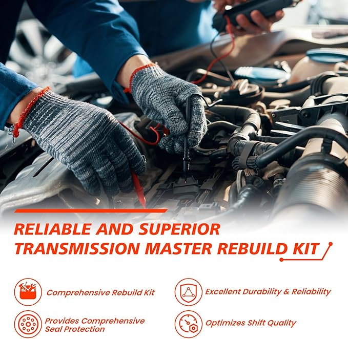 6R80 Transmission Master Rebuild Kit, Compatible with 2009-2014 Expedition F-150 2005-2017 Mustang 2007-2014 Ranger, Automotive Replaces Transmission Overhaul Steel Part with Clutch Plates Kit