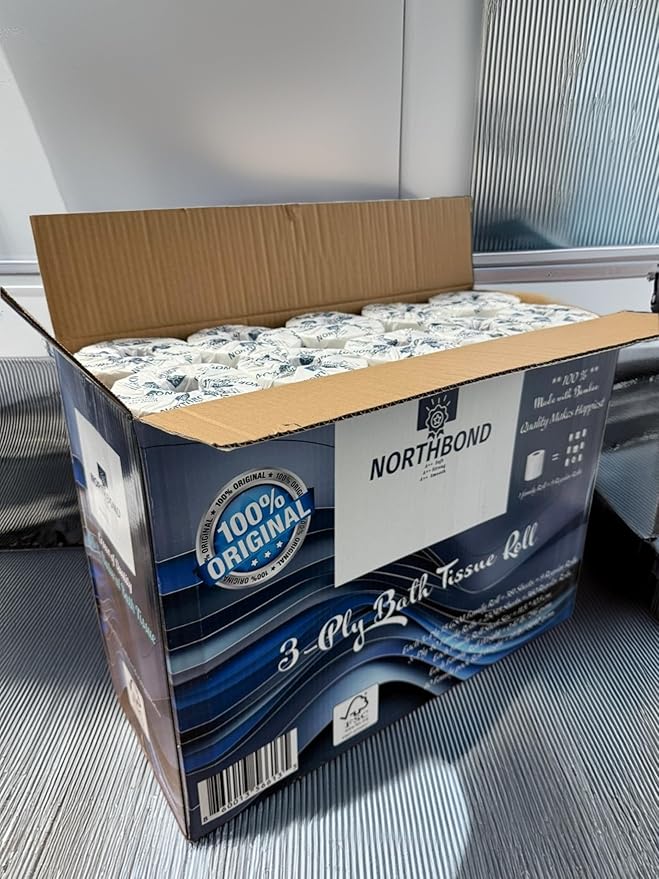 Northbond Luxury 3-Ply Bamboo Toilet Paper: Ultra-Soft, Strong & Smooth Bath Tissue. 40 Family Rolls (360 Reg. Rolls) = 23,045 Total Sheets. 100% Sustainable & Septic-Safe for Your Home.