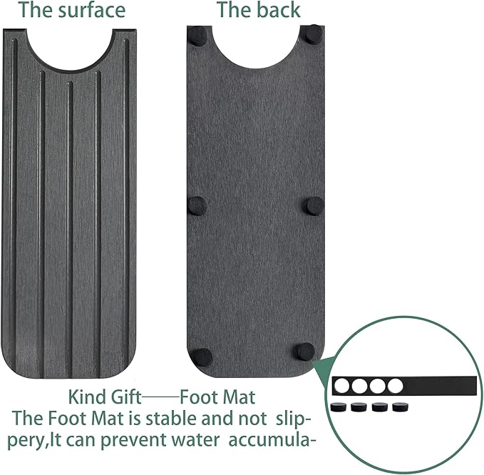 ZumenDa 20inch x 4inch Kitchen Sink Faucet Mat, Water Absorbing Stone Faucet Splash Guard for Bathroom Counter, Quick Drying Diatomite Tray for Kitchen Sink, Dark Gray