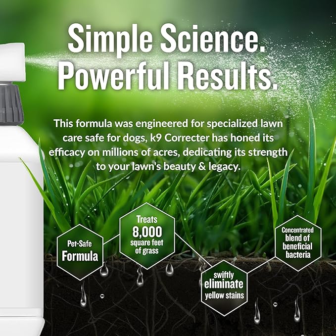 Turf Titan K9 Correcter – Dog Urine Neutralizer for Lawn (1 Gallon) – Urine Neutralizer for Dogs to Revive Your Grass – Lawn Care Solution for Green, Odor-Free Grass