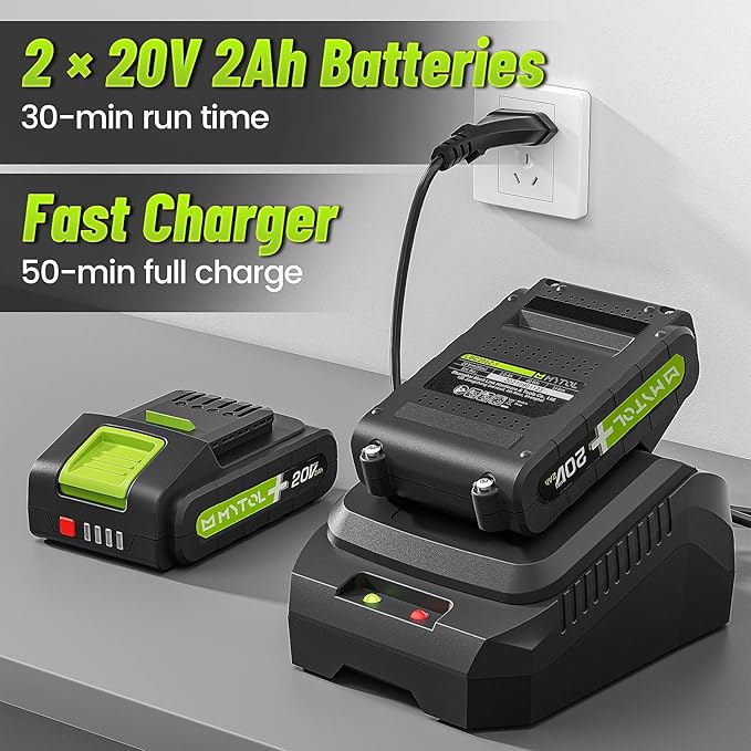 Cordless Leaf Blower 150MPH 350CFM, Electric Handheld Leaf Blower with 2 * 20V 2Ah Batteries, Infinitely Variable Speed, Lightweight Axial Powerful Blower for Lawn Care | Patio | Yard | Jobsite