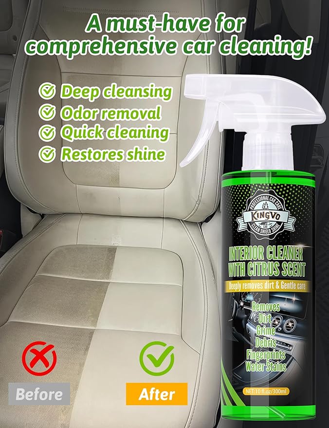 Ceramic Coating Spray and Leather Seat Cleaner, Ceramic Car Wax for Couch Cleaning Spray Car Detailing Kit Washing Supplies