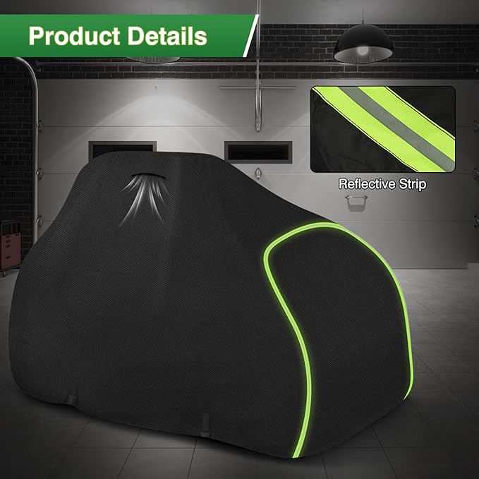 Riding Lawn Mower Cover-Heavy-Duty 420D Cotton Lined Oxford Fabric Waterproof Lawn Tractor Covers, UV Resistant & Includes Storage Bag, All-Weather Outdoor Mower Cover Universal Fits Decks Up to 54"