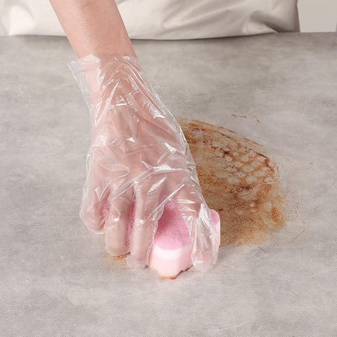 Disposable Food Prep Gloves - 500 PCS Disposable Plastic Gloves forFood Safe , Food Handling, Cooking，One Size Fits Most