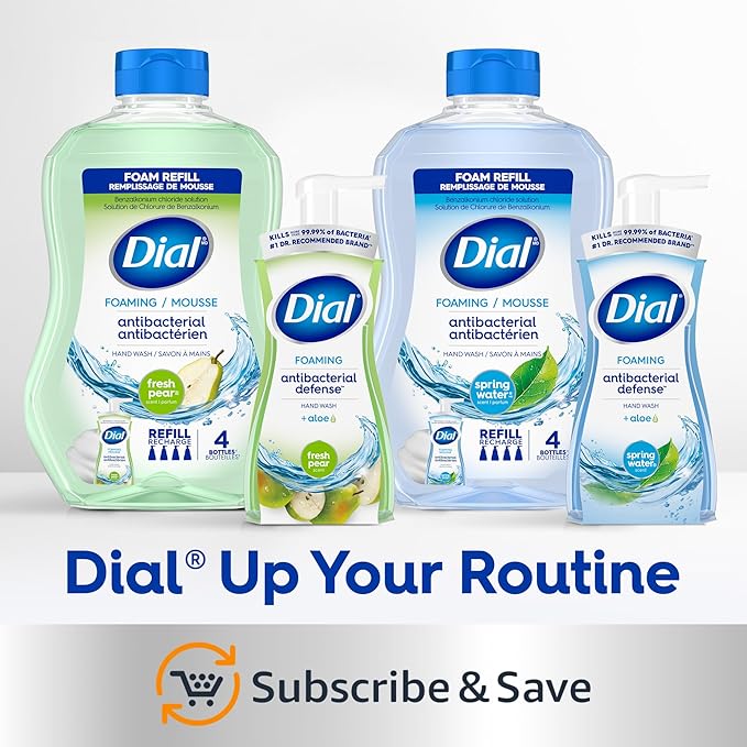 Dial Antibacterial Foaming Hand Soap Refill, Fresh Pear, 52 fl oz