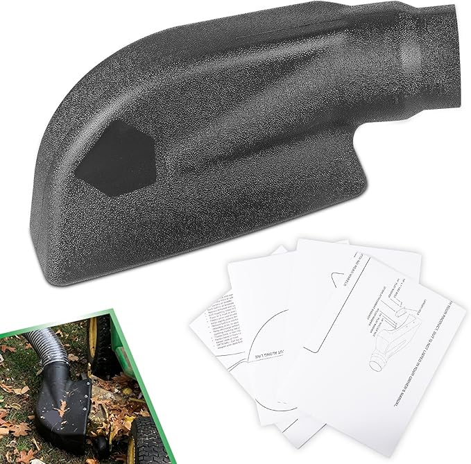 Yoursme 6-1187 Adapter for Mow-N-Vac 69861, 43830, 45-0577, 45-0578, 45-0567 Models Leaf Vacuum Bagger Deck, Heavy-Duty Deck Boot Chute Connector