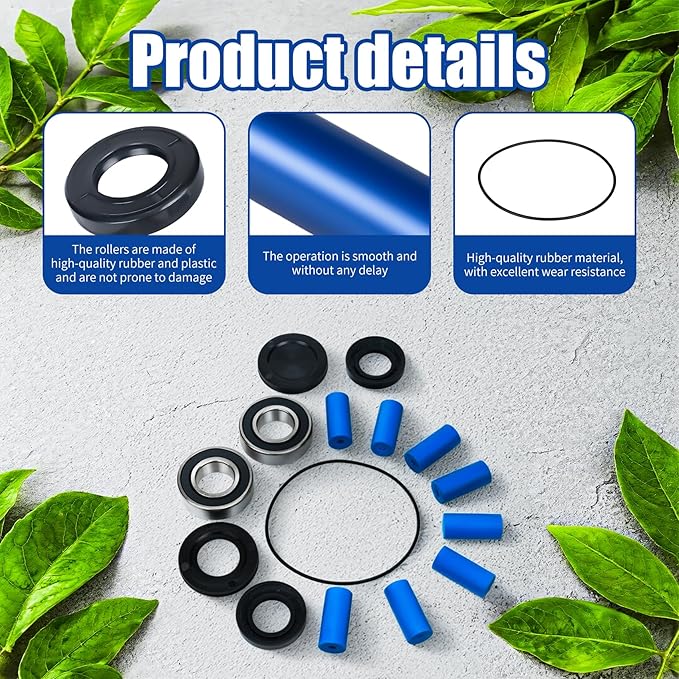 3430-0381 Super Roller Repair Kit Compatibility with Hypro 7560 8-Roller Pump, Consists of 8 Rollers, 2 Vontoni Seals, 1 O-Ring, 2 Bearings and 2 Bearing Caps