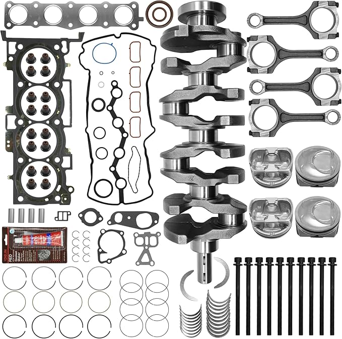 G4KJ 2.4L Engine Rebuild Overhaul Kit with Crankshaft & Connecting Rods for Hyundai Tucson Sonata Santa Fe, for Kia Sorento Optima & Sportage 2011-2020 Replace OE 23510-2G500 23111-2G200