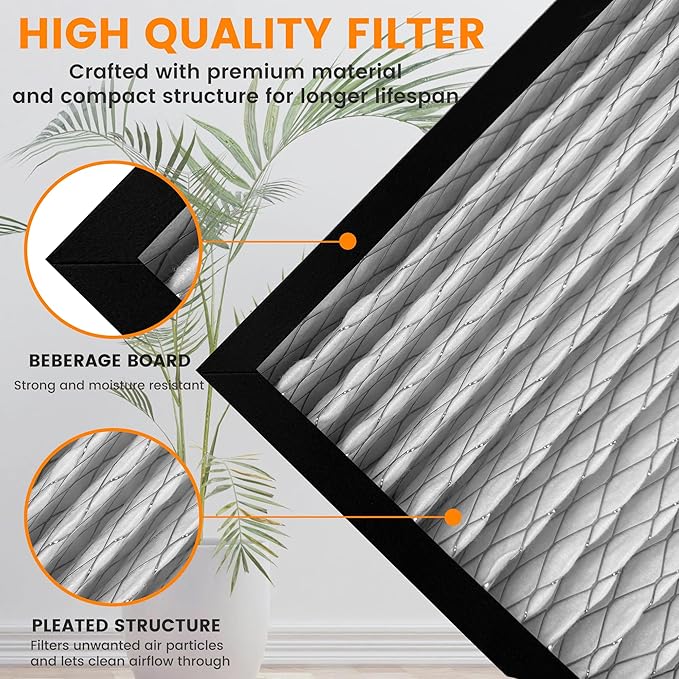 14 x 17.5 x1.75 MERV 13 Replacement Dehumidifier Filter for Santa Fe Advance90, Advance100, Advance120, Honeywell DR90 & DR120 Dehumidifier Models, 4 Packs