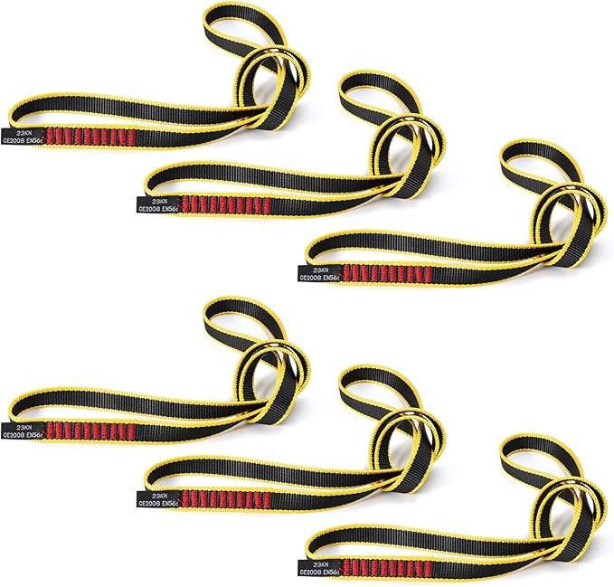20MM Nylon Climbing Sling Runner 23KN CE2008/EN566 Rock Climbing Webbing Straps for Rock Climbing, Rappelling, Swing, Yoga Hammock etc