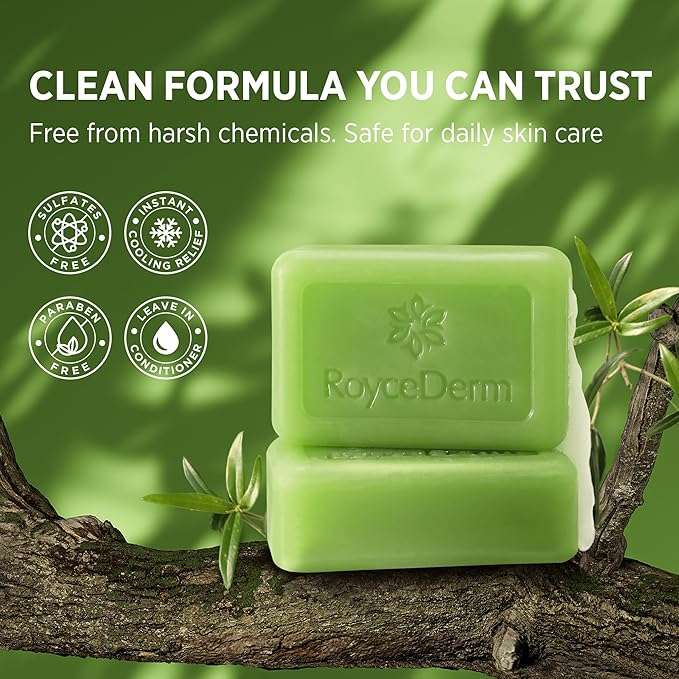 Roycederm Tea Tree Soap for Face & Body Acne, Athlete's Foot, Tinea, Folliculitis Ringworm Jock Itch - Pack of 2