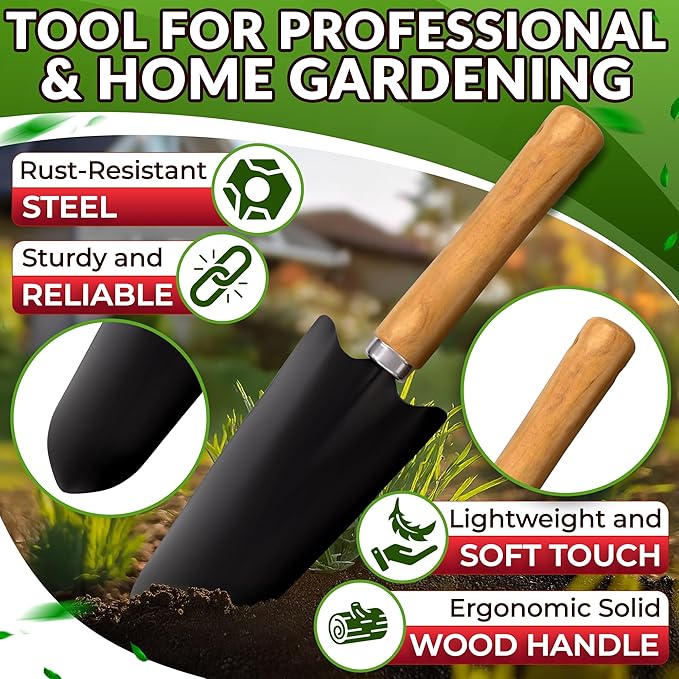 10 Pcs Gardening Hand Tools – All-in-One Gardening Tool Set with Functional Tote Bag, Ergonomic Design & Durable Rust-Resistant Steel – Comfortable Planting, Digging & Easy Garden Maintenance