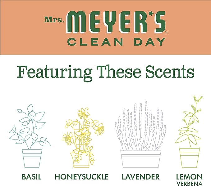 Mrs. Meyers Clean Day Room Freshener, Geranium, 8 Fluid Ounce (Pack of 3)