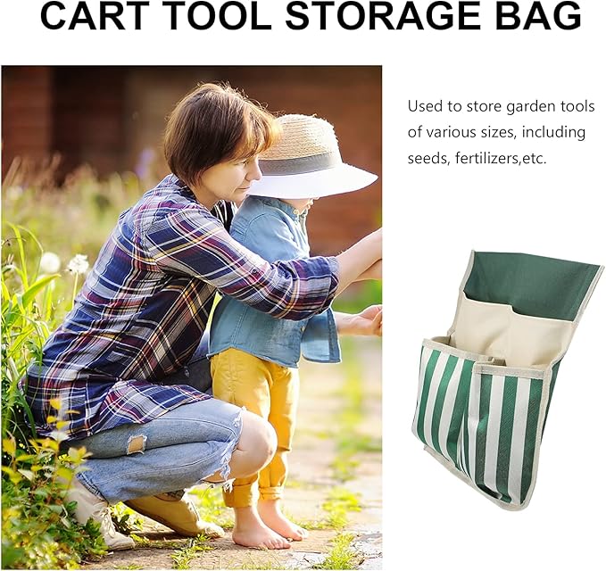 DOITOOL Garden Kneeler Bag Durable Tool Pouch with Ample Storage for Gardening Enthusiasts Easy to Carry and Hang Trolley