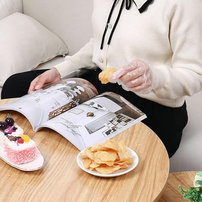 Disposable Food Prep Gloves - 500 PCS Disposable Plastic Gloves forFood Safe , Food Handling, Cooking，One Size Fits Most