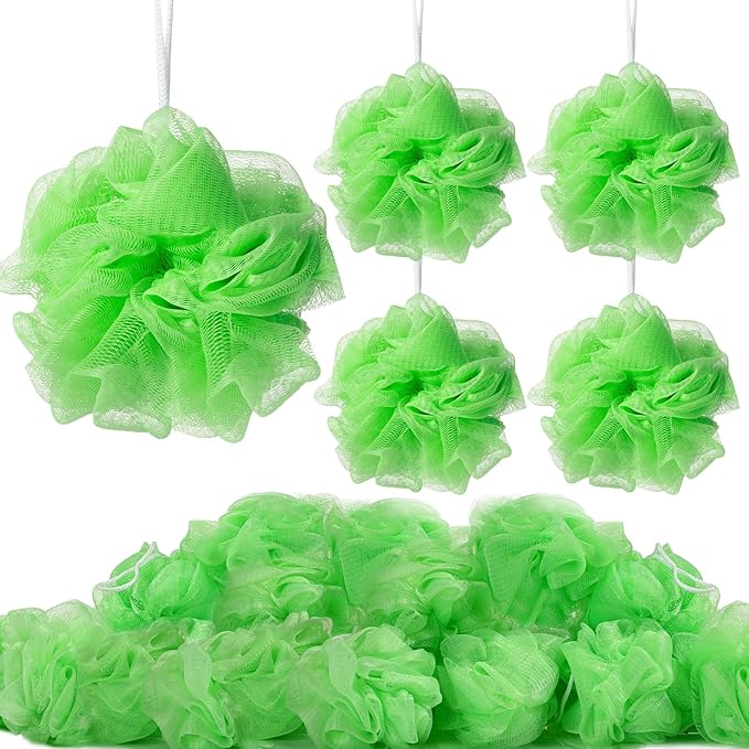 CHENGU 80 Pcs Loofah Bulk Sponge Bath Sponges for Shower Bath Luffa Bulk Pouf Shower Puff Wash Body Pouf Mesh Loofah Exfoliating Body Scrubber for Baby Women Men, 20g