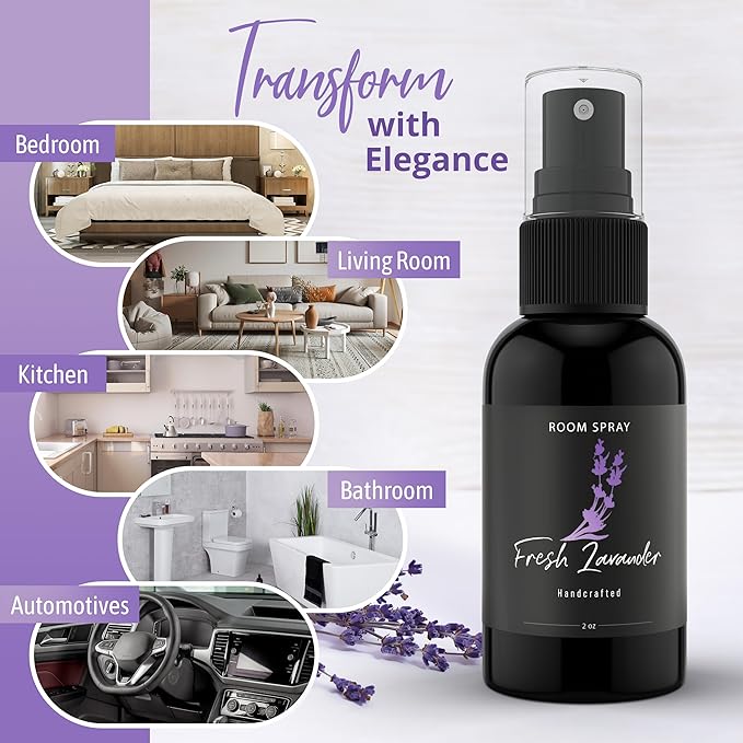 605Products Room & Air Freshener Spray - Long Lasting Odor Eliminator with Essential Oils, Home Fragrance Supplies - Lavender (3-Pack)