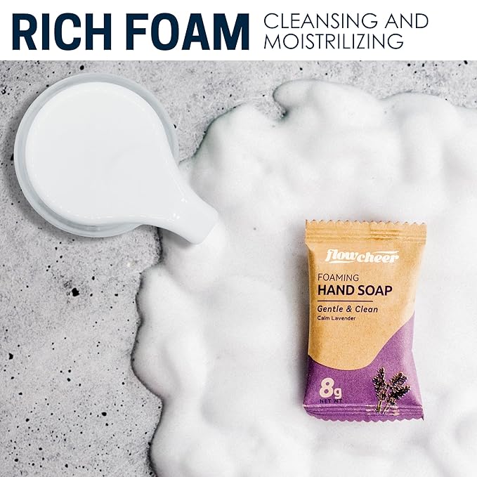 Foaming Hand Soap Refill Tablets - Glass Foaming Soap Dispenser Combo - Frosted Real Glass Bottle 11 oz - 4 Refill Tablet Included Start Kit - Soap Pump for Bathroom Kitchen Countertop