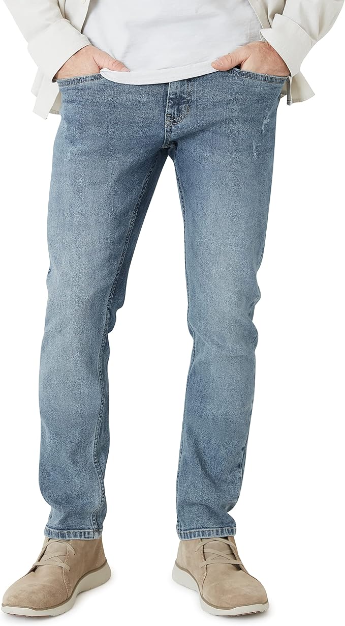Weatherproof Vintage Mens Jeans Slim Fit - Super-Soft Slim Fit Jeans for Men | Men's Stretch Jean