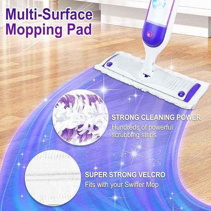 40 Pack Disposable Power Mop Pads for Swiffer Power Mop Pads,Compatible with Swiffer Power Mop Refills,Thickened Multi-Surface Replacement for Swiffer Wet Pads Refill on All Finished Floors
