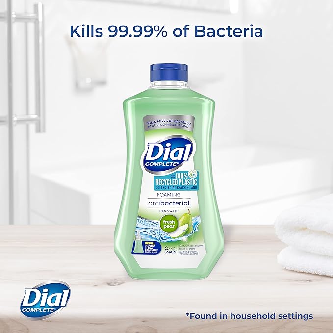 Dial Complete Antibacterial Foaming Hand Soap Refill, Fresh Pear, 32 fl oz