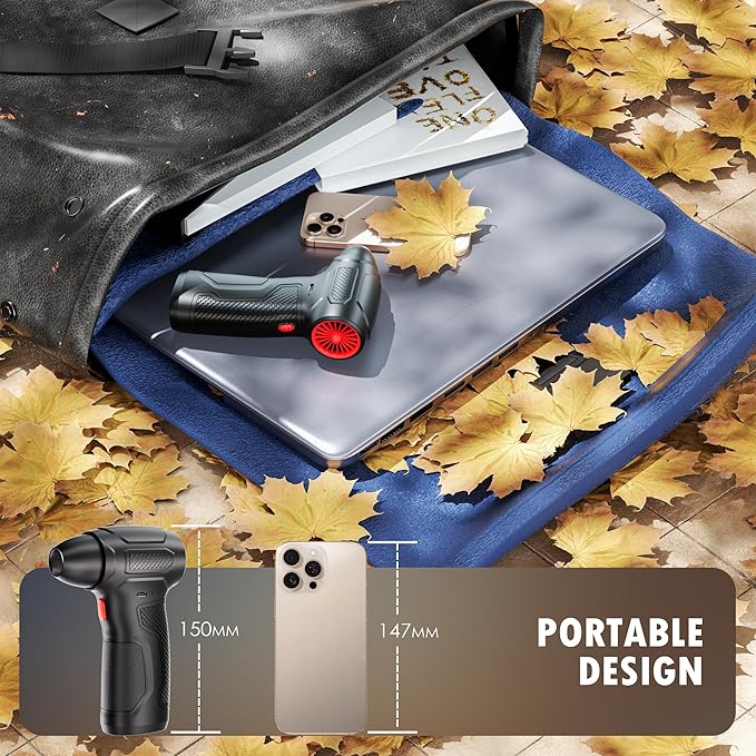 Compressed Air Duster, Mini Blower, Turbo Fan, 200000RPM Electric Duster,Rechargeable Cordless Air Blower,Replaces Compressed Air Cans for Outdoor,Offices,Car,Crevice Cleaning,Keyboard Cleaning