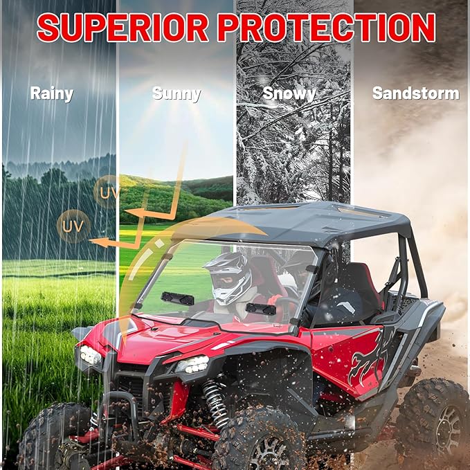 StarknightMT Talon 1000 Windshield with Vent (2019-2025), Scratch-Resistant Clear PC Front Windscreen Compatible with Talon 1000X/1000R/1000X4 UTV Accessories