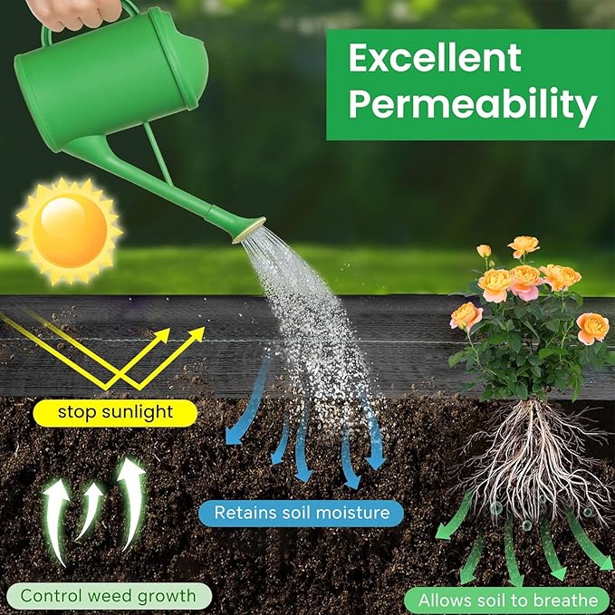 3ftx300ft Garden Landscape Fabric Weed Barrier Fabric Heavy Duty,Weed Blocker Fabric, Geotextile Fabric Under Gravel,Garden Tarp to Prevent Weeds, Landscaping Fabric, Driveway Fabric