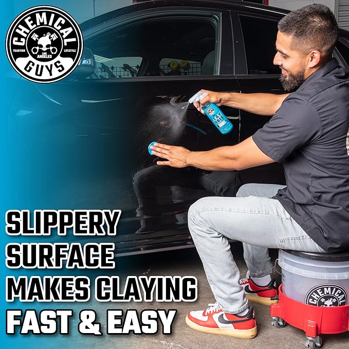 Chemical Guys CLY_109 Light Duty Clay Bar and Luber Synthetic Lubricant Kit, 16 oz (2 Items), Blue