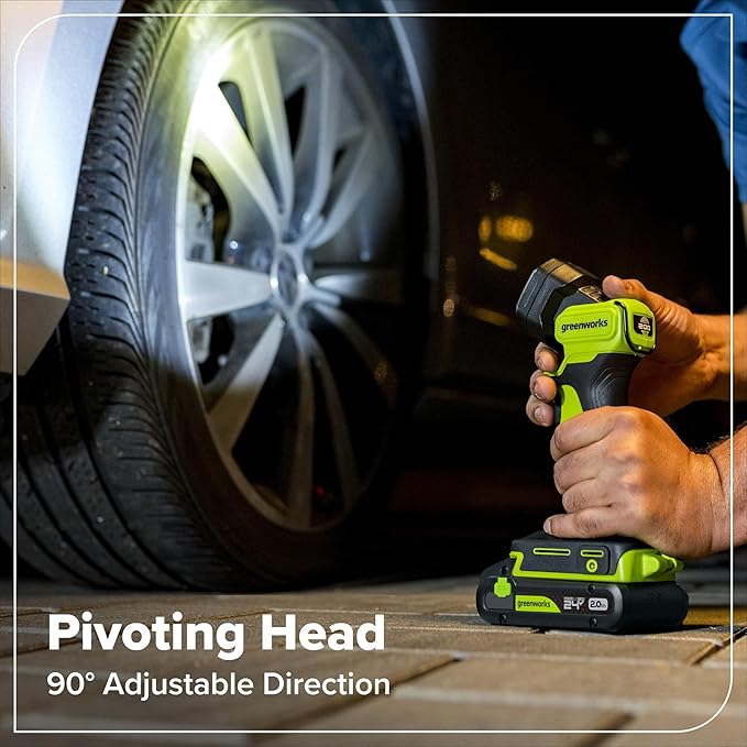 Greenworks 24V Cordless Brushless 4PCs Combo, 400 in-lbs Drill/Driver+1950 in-lbs Impact Driver +6.5" Circular Saw +200LM Flashlight, 2.0Ah+4.0Ah Batteries (24,000mAh Power Bank) 65W USB-C Charger