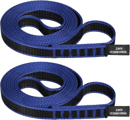 18mm Nylon Climbing Sling Runner 23KN CE2008/EN566 Certified - Webbing Straps for Outdoor Rock Climbing, Rappelling, Swing, Yoga Hammock etc