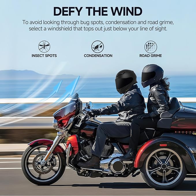 4.5" Motorcycle Windshield Wave Windscreen 2014-2023 Fit For Harley Davidson Touring Street Glide Electra Glide Ultra Limited Tri Glide Flht Flhx Flhtk Flhtc Flhtcu Smoke