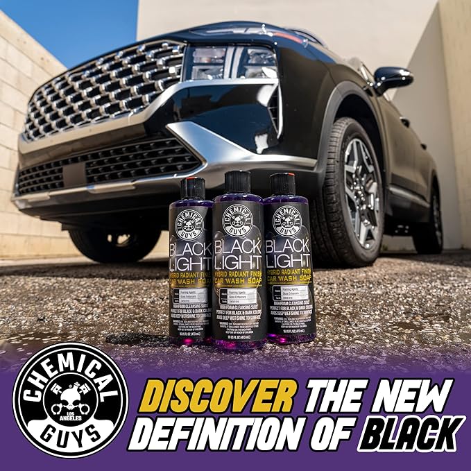 Chemical Guys CWS61916 Black Light Foaming Car Wash Soap(Works with Foam Cannons, Foam Guns or Bucket Washes)Safe for Cars,Trucks,Motorcycles,RVs&More,16 fl oz, Black Cherry Scent(packaging may Vary)