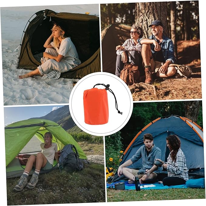 Mipcase 3 Set Thermal Emergency Sleeping Bags Lightweight Rainproof Survival Bivy Sacks with Storage Bags for Camping Hiking Outdoor Activities