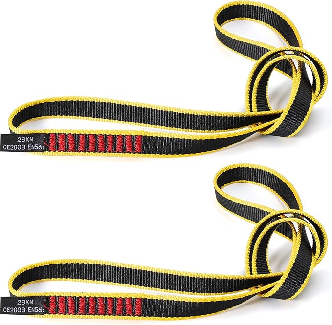 20MM Nylon Climbing Sling Runner 23KN CE2008/EN566 Rock Climbing Webbing Straps for Rock Climbing, Rappelling, Swing, Yoga Hammock etc