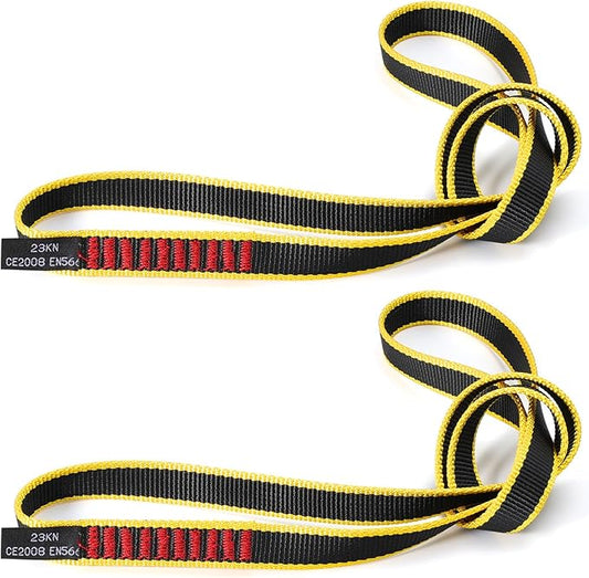 20MM Nylon Climbing Sling Runner 23KN CE2008/EN566 Rock Climbing Webbing Straps for Rock Climbing, Rappelling, Swing, Yoga Hammock etc
