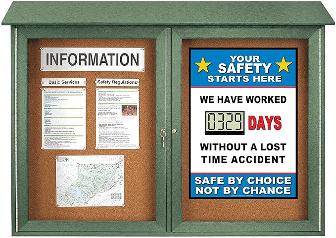 Full Size Digital Safety Scoreboard. Battery operated. 20" X 28". Your Safety Starts Here Without a Lost Time Accident Safe by Choice Not by Chance